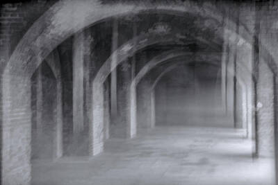 The Playroom - Misty Fort - Black and White by Jan Garcia