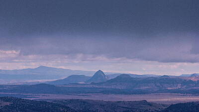 Skylines Royalty-Free and Rights-Managed Images - Mitre Peak Texas Oil Look 001816 by Renny Spencer