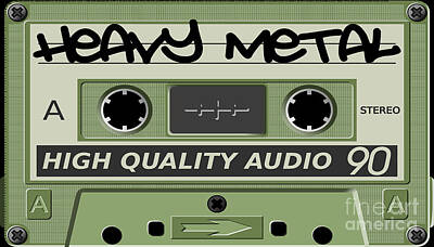 Rock And Roll Digital Art - Mixtape Love - Heavy Metal by Len Tauro