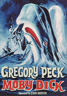 Royalty-Free and Rights-Managed Images - Moby Dick movie poster 1956 Gregory Peck by Stars on Art