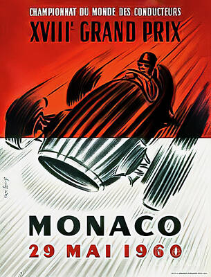 Drawings Royalty Free Images - Monaco 1960 Grand Prix Royalty-Free Image by M G Whittingham