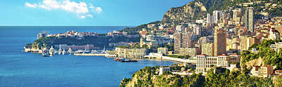 Fire Engine - Monaco cityscape and coastline panoramic view by Brch Photography