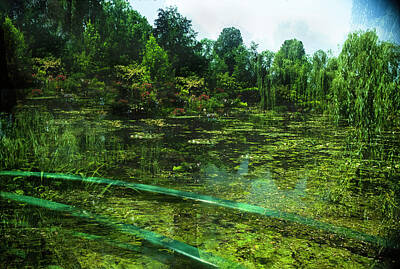 Impressionism Photos - Monets Garden, Double-Exposure, Giverny France 1993 by Michael Chiabaudo