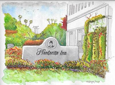 State Word Art - Montecito Inn in Montecito, California by Carlos G Groppa