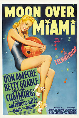 Femme Fatale - Moon Over Miami, with Betty Grable, 1941 by Stars on Art