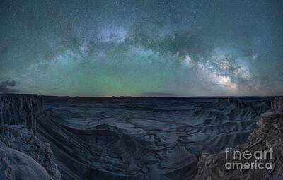 Tina Turner - Moonscape Overlook Milky Way Pano Cool  by Michael Ver Sprill