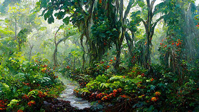 Monochrome Landscapes - Morning in the Rainforest  by Mark Bennett