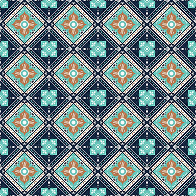 Stunning 1x - Morocco Mexican Seamless Decorative Pattern Background  by Julien