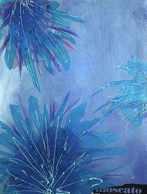 Wine Mixed Media - Moscato Palms by M West