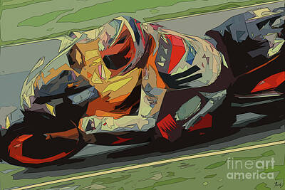 Abstract Drawings Rights Managed Images - Moto GP Abstract Artwork Royalty-Free Image by Drawspots Illustrations