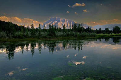 Firefighter Patents Royalty Free Images - Mount Rundle Forest Reflections Royalty-Free Image by Norma Brandsberg