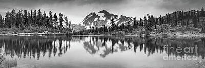 Classic Christmas Movies - Mount Shuksan in Black and White by Henk Meijer Photography