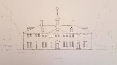 Politicians Drawings Rights Managed Images - Mount Vernon Royalty-Free Image by John Klobucher