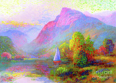 Impressionism Painting Royalty Free Images - Mountain Calling Royalty-Free Image by Jane Small