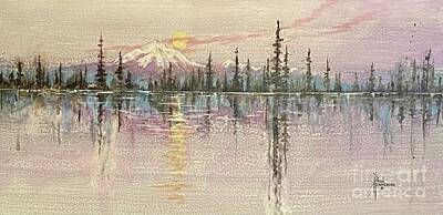 Mountain Paintings - Mountain Glow II by Paul Henderson