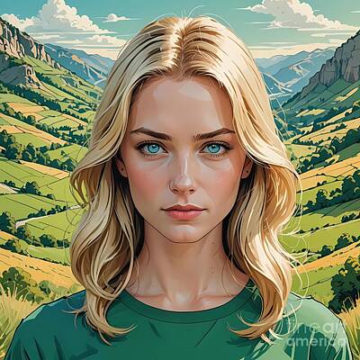 Portraits Digital Art - Mountain Muse by Paul Featherstone