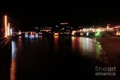 Modern Sophistication Beaches And Waves - Mousehole Harbour Lights by Terri Waters