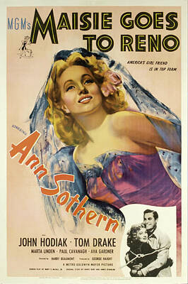 Royalty-Free and Rights-Managed Images - Movie poster for Maisie Goes to Reno, with Ann Sothern, 1944 by Stars on Art