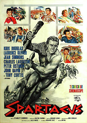 Royalty-Free and Rights-Managed Images - Movie poster for Spartacus, with Kirk Douglas, 1960 by Stars on Art