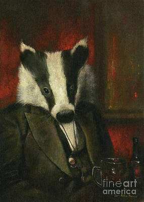 Beer Paintings - Mr Badger by Michael Thomas