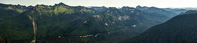 Scifi Portrait Collection - Mt Rainier National Park Viewpoint of Mountain Highway by Open Range Studios