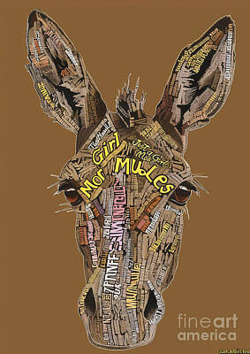 Drawings Rights Managed Images - Mule  Royalty-Free Image by Grover Mcclure