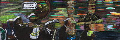 Jazz Paintings - Music in Motion Alternate Crop by Kathy Crockett