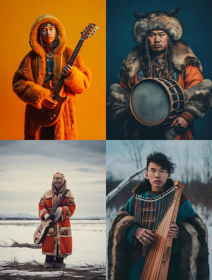 Musicians Royalty Free Images - Musician  from  Nenets  Tribe  Siberia    Surreal  Cin  ed  fb  d  aae  ec, by Asar Studios Royalty-Free Image by Romed Roni