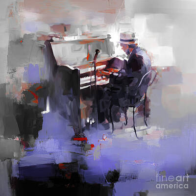 Musicians Royalty Free Images - Musician playing piano 12w Royalty-Free Image by Gull G