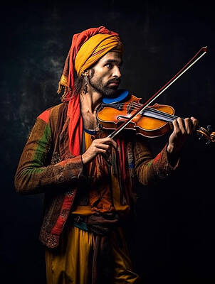 Musicians Royalty Free Images - Musician  Youth  from  Druzi  from  Lebanon  extremel  abf  fbc  cd  aeb  a, by Asar Studios Royalty-Free Image by Romed Roni
