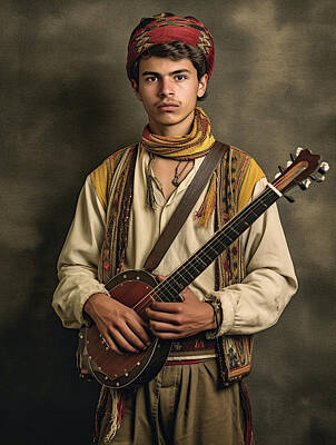 Musicians Royalty Free Images - Musician  Youth  from  Goran  Kurdish  Tribe  Kurdist  abd      aef  acbeca, by Asar Studios Royalty-Free Image by Romed Roni