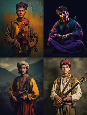 Musicians Royalty Free Images - Musician  Youth  from  Goran  Kurdish  Tribe  Kurdist  ccba  bb  a  bc  ddfbc, by Asar Studios Royalty-Free Image by Romed Roni