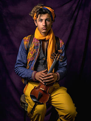 Musicians Royalty Free Images - Musician  Youth  from  Yazidi  Kurdish  Tribe  Kurdis  be  a  d  af  fdcc, by Asar Studios Royalty-Free Image by Romed Roni