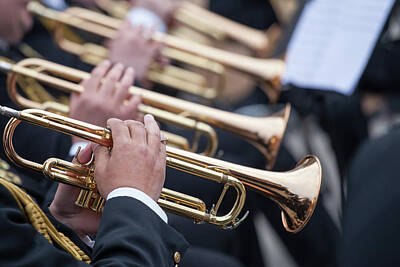 Musician Photo Royalty Free Images - Musicians Are Playing On Trumpets  Royalty-Free Image by Michael Dechev