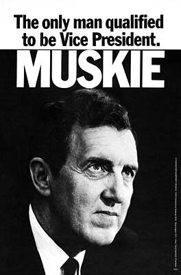 Maps Rights Managed Images - Muskie - The Only Man Qualified To Be Vice President - 1968 Royalty-Free Image by War Is Hell Store