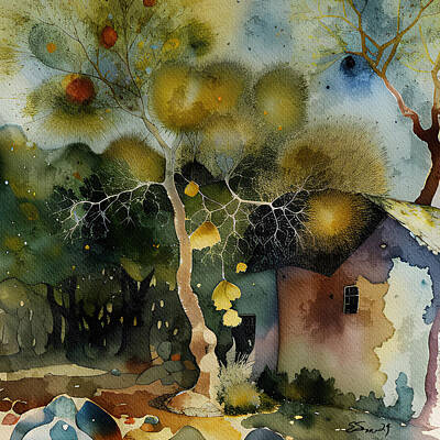Food And Beverage Digital Art - My Fairy Tree by Elaine Sonne