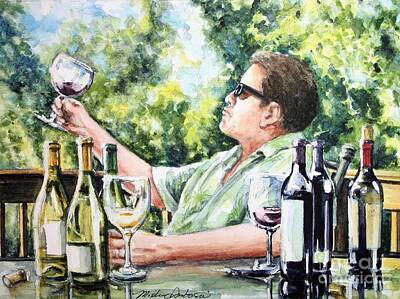 Wine Paintings - My Wine Snob by Misha Ambrosia