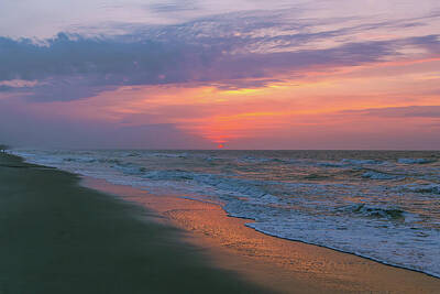 Featured Tapestry Designs Rights Managed Images - Myrtle Beach Sunrise - Family Time Royalty-Free Image by Steve Rich
