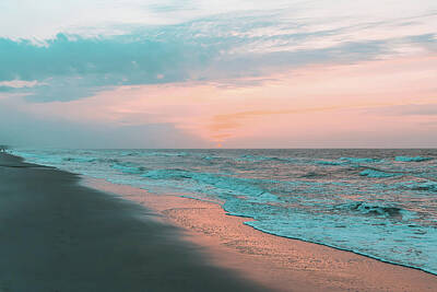 Gifts For Dad - Myrtle Beach Sunrise - Washed Teal by Steve Rich