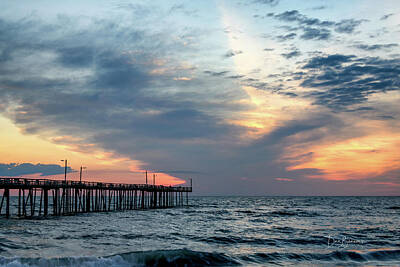Dan Beauvais Royalty-Free and Rights-Managed Images - Nags Head Pier #2041 by Dan Beauvais
