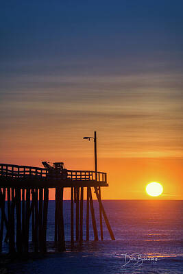 Dan Beauvais Royalty-Free and Rights-Managed Images - Nags Head Pier Sunrise 1184 by Dan Beauvais