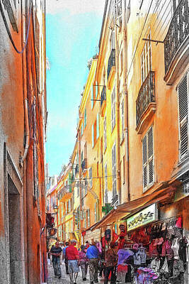 Spaces Images - Narrow busy street in Monaco #3 by Tatiana Travelways