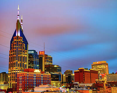Royalty-Free and Rights-Managed Images - Nashville Cityscape at Dawn by Gregory Ballos