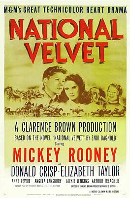 Portraits Mixed Media - National Velvet - Classic Movie Poster by Esoterica Art Agency