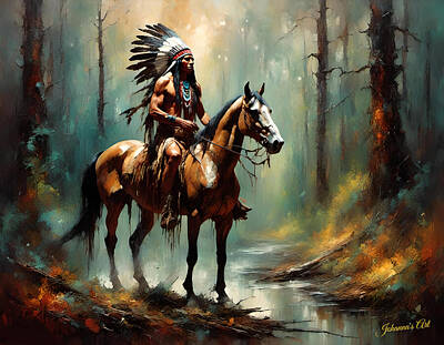 Landmarks Digital Art - Native American Heritage 51 by Johanna