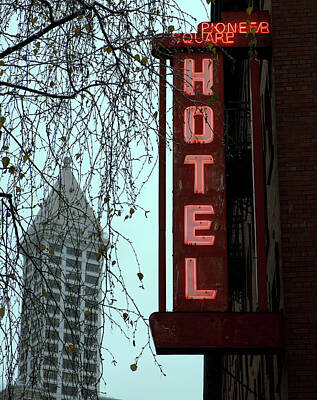 Little Mosters Rights Managed Images - Neon Lit Hotel  Royalty-Free Image by Rik Katz