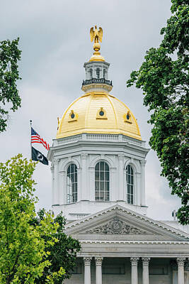 Legendary And Mythic Creatures Rights Managed Images - New Hampshire State House Royalty-Free Image by Jon Bilous