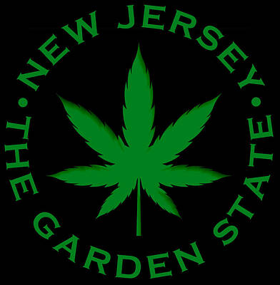 Printscapes - New Jersey Legalize Marijuana 2020 Pot Leaf T-Shirt Garden State Weed by Tony Rubino
