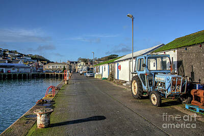 David Bowie Royalty Free Images - Newlyn Harbour Tractor                 Royalty-Free Image by Rob Hawkins