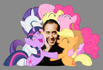 Birds Digital Art Rights Managed Images - Nicolas Cage Royalty-Free Image by Kevin Duck